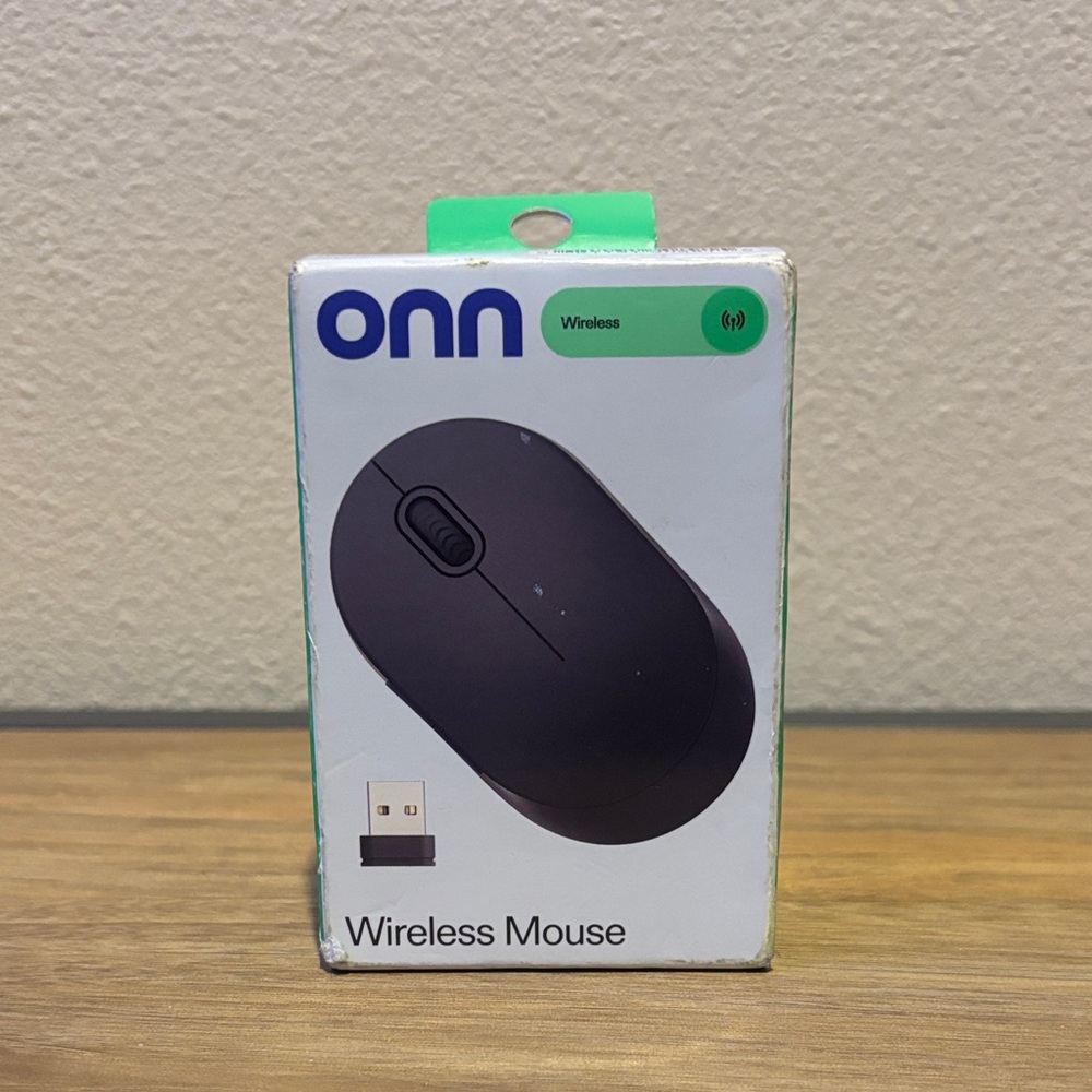 onn Wireless Black Wireless Mouse